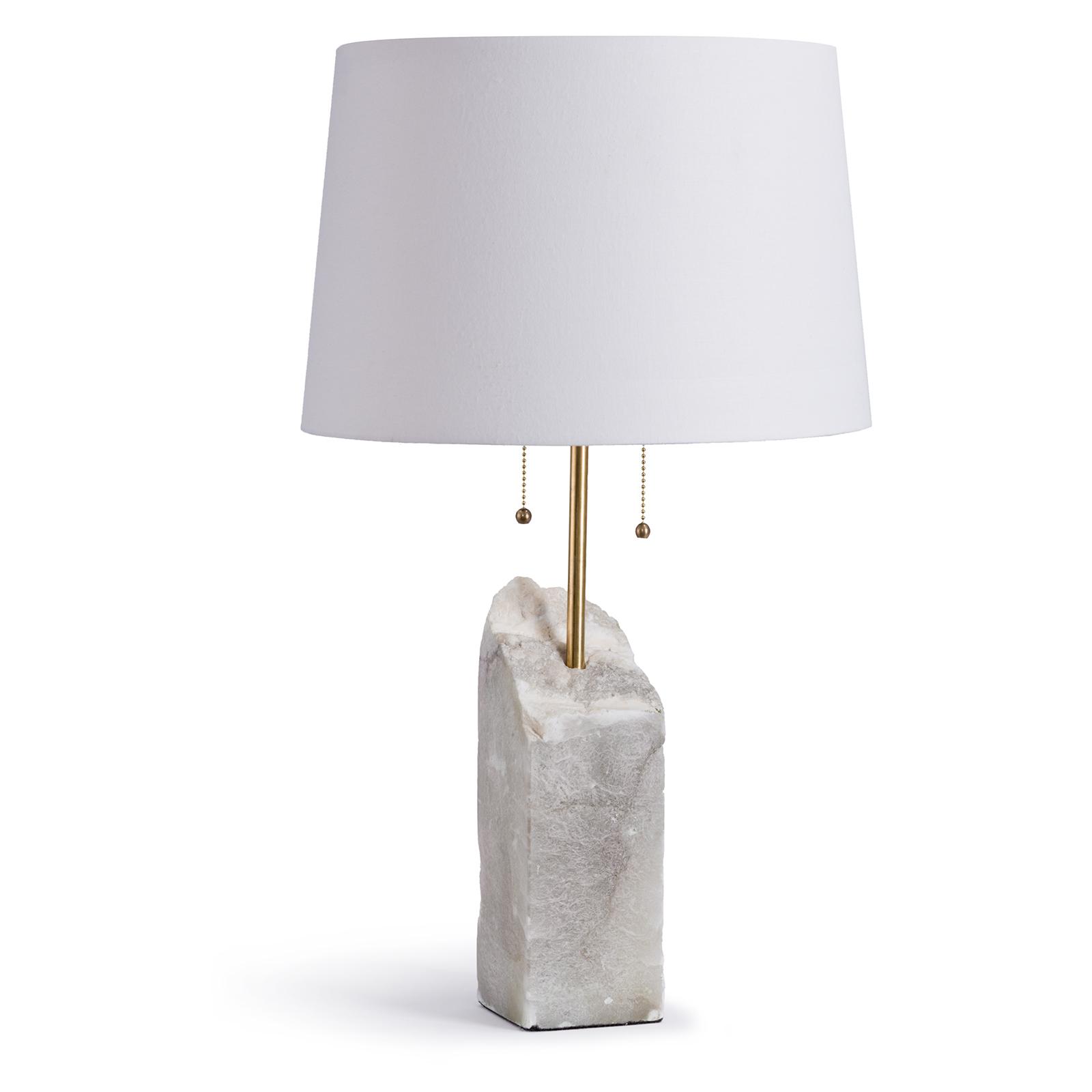 Open Box Square Raw Alabaster Table Lamp | Regina Andrew Detroit